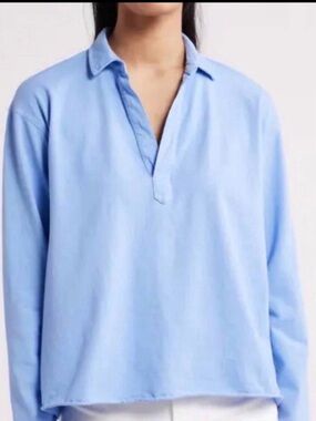 Frank & Eileen cotton jersey Patrick blue Sz M